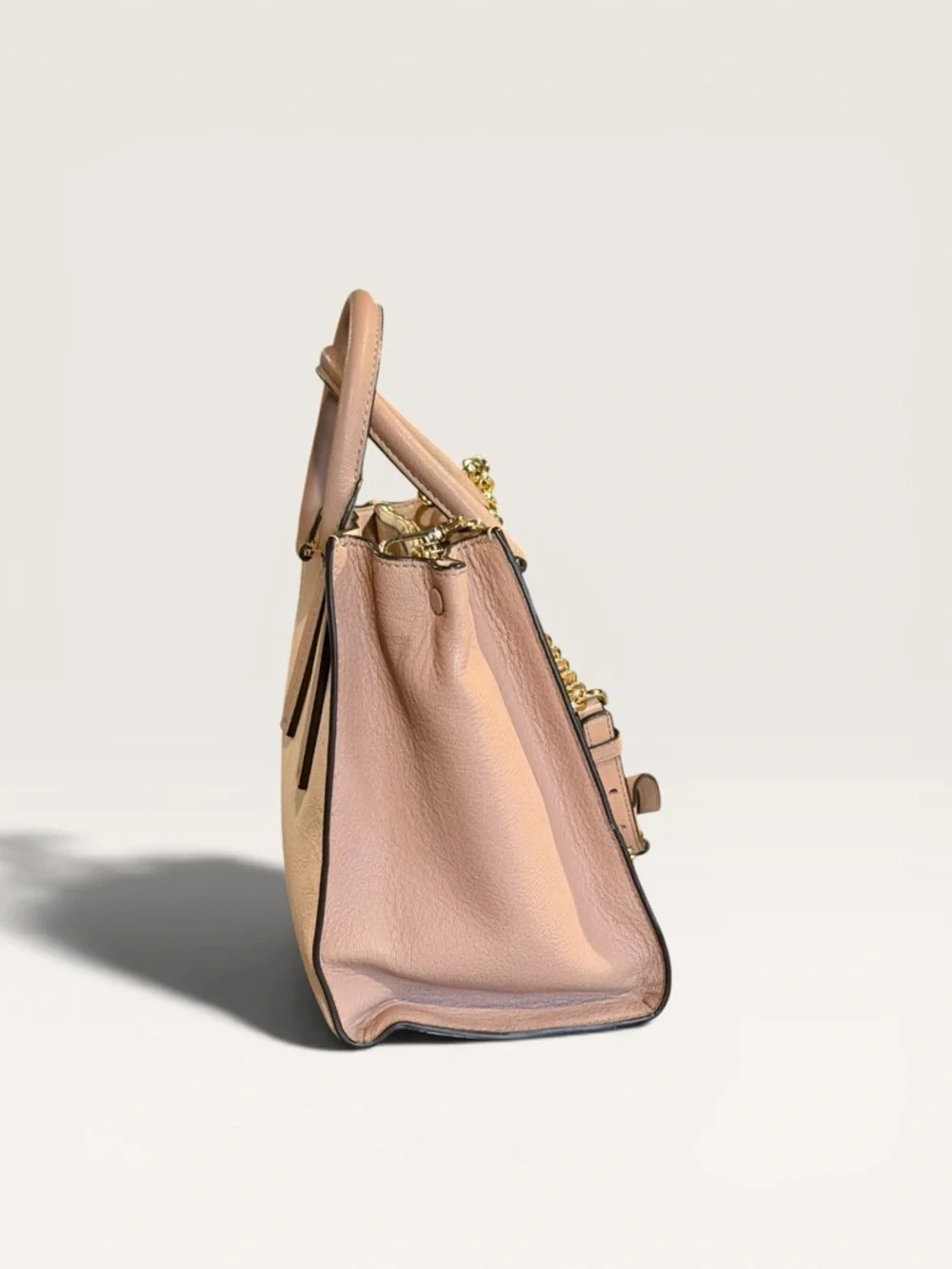 Michael Kors Two-Piece Set: Tri-Tone Leather Satchel & Large Wristlet Pouch